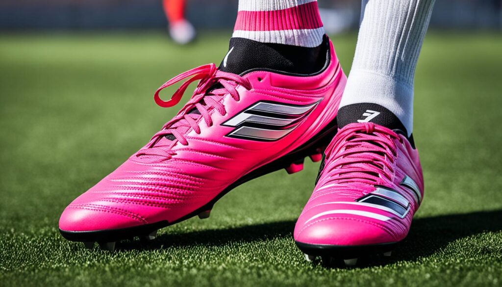 Roze voetbalschoenen