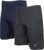 2-Pack Donnay Ess. joggingshort Roy – Sportshort – maat 3XL – Charcoal-marl/Navy (1397)