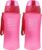 2x Roze bidon drinkflessen/waterflessen 480 ml- Sportfles/sportbidon met sportdop – Herbruikbare drinkbeker/drinkbus voor school/werk/sporten