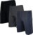 3-Pack Donnay Ess. joggingshort Roy – Sportshort – maat XXL – Black/Charcoal/Deep blue marl (590)