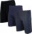 3-Pack Donnay Ess. joggingshort Roy – Sportshort – maat XXL – Black/Navy/Deep blue marl (589)