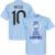 Argentinië Copa America 2021 Winners Messi 10 T-Shirt – Lichtblauw – Kinderen – 128