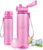 Bidon 1 Liter – Waterfles 1 liter – Bidon 1000ml – Drinfkles 1 Liter – 1000ml-35oz – Roze