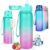 Bidon 1 Liter – Waterfles 1 liter – Bidon 1000ml – Drinfkles 1 Liter – Roze & Groen