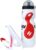 Bidon met Bidonhouder Set Fiets – Wit-Rood – Lichtgewicht Bidon (650 mL) + Houder – Mountainbike Fleshouder Antislip – Racefiets