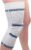 BORT StabiloGen Eco –Compressie Kniebrace Kniebandage met Drukkussens Knieklachten Gonartrose – Maat: 5++ (D 41-45cm / F 60-64cm) – Kleur: Zilver