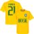 Brazilie Firminho 21 Team T-Shirt – Geel – M