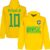 Brazilië Neymar JR 10 Hoodie – Geel – Kinderen – 104