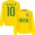 Brazilië Neymar JR 10 Team Sweater – Geel – Kinderen – 104