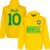 Brazilië Pelé 10 Team Hoodie – Geel – M