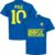 Brazilië Pelé 10 Team T-shirt – Blauw – XL