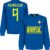 Brazilië Richarlison 9 Team Sweater – Blauw – Kinderen – 104