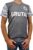 BRUTAL® T Shirt Heren Grijs Wit – Sportshirt Heren – V Hals – Korte Mouw – Met Print – Met Opdruk – Maat XXXL – 3XL