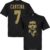 Cantona Silhouette T-Shirt – Zwart/Goud – Kinderen – 140