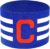 CHPN – Aanvoerdersband – Captainsband – Voor Voetbal – Hockeyaanvoerders – Senior – C-Captain – Teamcaptain – Universeel – Blauw/Wit – Verstelbaar