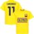 Colombia Cuadrado 11 Team T-Shirt – Geel – XL