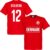 Denemarken Dolberg 12 Team T-Shirt – Rood – Kinderen – 128