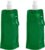 Drinkfles/bidon – 2x – groen – navulbaar – opvouwbaar met haak – 400 ml – festival/outdoor