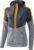 Erima Squad Sweatshirt Met Capuchon Dames Slate Grijs-Monument Grijs-New Oranje Maat 44