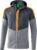 Erima Squad Trainingsjack Met Capuchon Kinderen – Slate Grey / Monument Grey / New Orange | Maat: 128