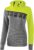 Erima Teamline 5-C Sweatshirt met Capuchon Dames Grijs Melange-Lime Pop-Zwart Maat 36