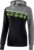 Erima Teamline 5-C Sweatshirt met Capuchon Dames Zwart-Grijs Melange-Wit Maat 36