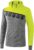 Erima Teamline 5-C Sweatshirt met Capuchon Grijs Melange-Lime Pop-Zwart Maat M