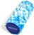 Foamroller – te gebruiken voor zelfmassage en spier- en bindweefseltraining – 33 x 14,5 cm – (Blauw-Wit)