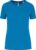 Gerecycled damessportshirt met ronde hals Aqua Blue – M