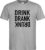 Grijs Fun T-Shirt met “ Drink. Drank, Drunk “ print Zwart Size L