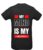 Huurdies Sportshirt | My mind is my weapon | maat L | Bedrukkingskleur rood | shirt zwart