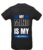 Huurdies Sportshirt | My mind is my weapon | maat S | Bedrukkingskleur Blauw | shirt zwart