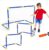 Ilso voetbaldoelen set – 2-in-1 doel – 53 x 32 x 38 CM – pomp – bal – goal – camping – tuin – voetbal net – blauw