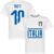 Italië Totti 10 Team T-Shirt – Wit – XL