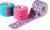 Just Tape It – Kinesiotape set – 3 rollen kinesiologie tape – Blauw, Roze & Graphic Shuffle patroon – 5cm x 5m