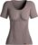 Knapman Onzichtbaar Compressie Shirt Roundneck (Ronde Hals) Vrouwen | Corrigerend Shirt | Khaki | Maat XXL