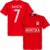 Kroatië Rakitic 7 Team T-Shirt – Rood – L