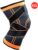 Livano Kniebrace – Sportbrace Knie – Knee Sleeves – Knee Sleeves Powerlifting – Compressie Knie Brace – Knee Wraps – Knee Support – Dames – Heren – Oranje – Maat XXL