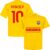 Macedonie Pandev 10 Team T-Shirt – Geel – XL