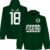 Nigeria Iwobi 18 Team Hooded Sweater – Donker Groen – L