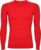 Rood thermisch sportshirt met raglanmouwen naadloos model Prime maat 3XS-2XS