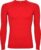 Rood thermisch sportshirt met raglanmouwen naadloos model Prime maat 8 jaar