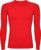 Rood thermisch sportshirt met raglanmouwen naadloos model Prime maat XL-XXL