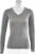 Russell Athletic – Deep V-Neck Long Sleeve Tee – Dames Shirts – XS – Grijs