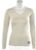 Russell Athletic – Deep V-Neck Long Sleeve Tee – Dames Top – XS – Beige