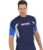 Seac RAA Short Evo rashguard met korte mouwen voor heren – UV zwem en snorkeltop – Blauw/wit – XXXL