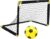 Set van 2x stuks voetbalgoals/voetbaldoelen uitklapbaar 50 x 44 cm met foam bal – Inklapbaar/vouwbaar