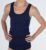 Set van 3x stuks beeren heren hemd/singlet navy blauw 100% katoen – Herenondergoed hemden, maat: L