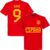 Spanje Gavi 9 Team T-Shirt – Rood – 4XL