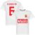 Spanje Iniesta 6 Team T-Shirt – Wit – 5XL